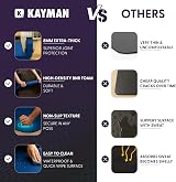 KAYMAN Exercise Yoga Mat Non Slip Blue 183 x 60 cm 8 mm Thick view 7