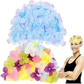HANABASS Floral Swim Caps for Women 3D Design Soft Comfortable Non-Slip One Size