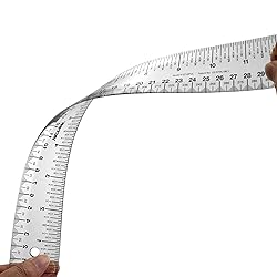 12 Inch Easy Read Ruler, Clear