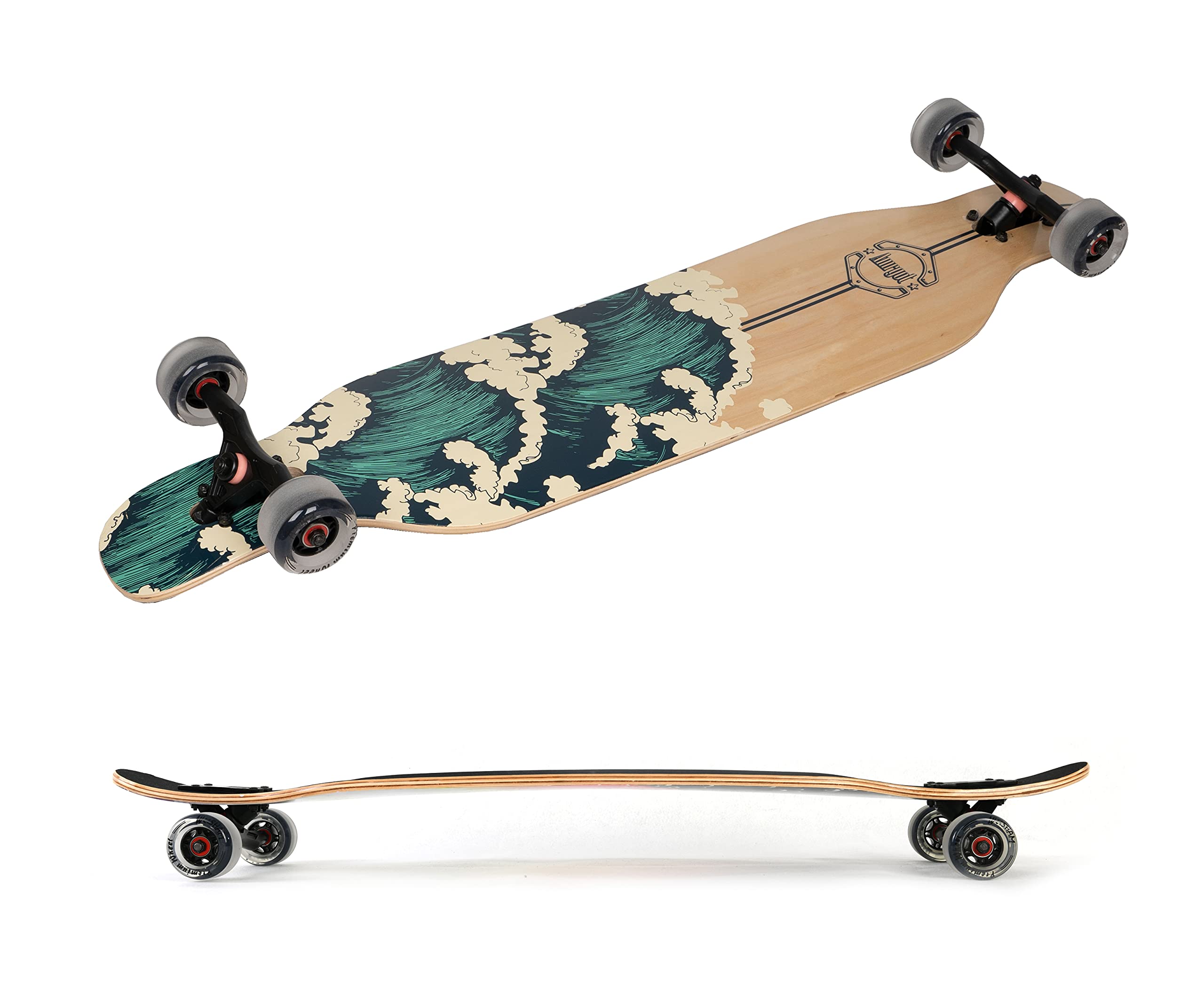 42 inches Complete Longborads Drop Through Deck Concave Cruise Professional Longboards
