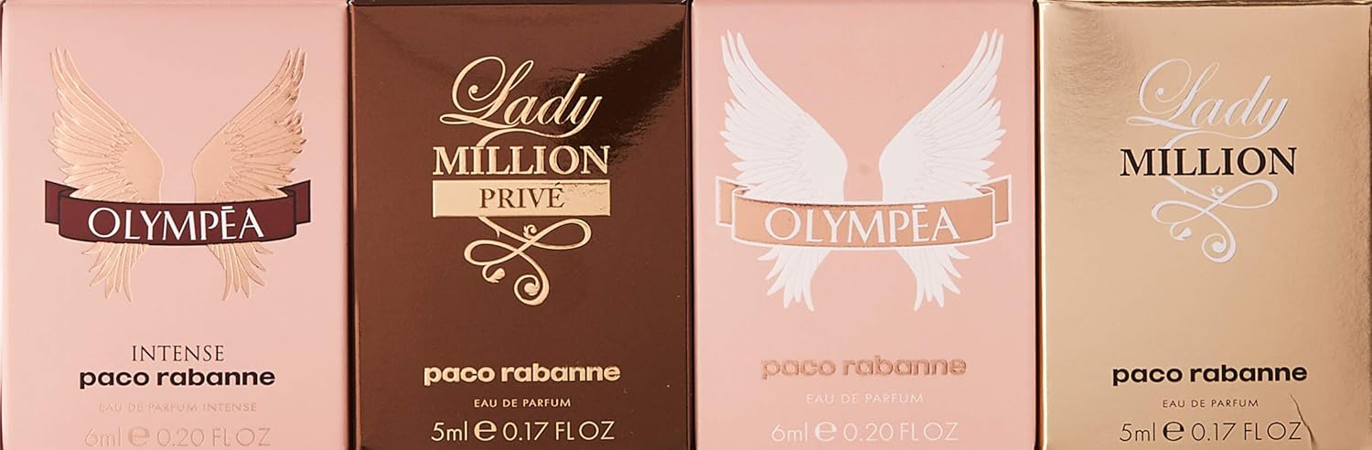 Paco rabanne miniatures gift set 5ml lady million edt+ 5ml lady millio.