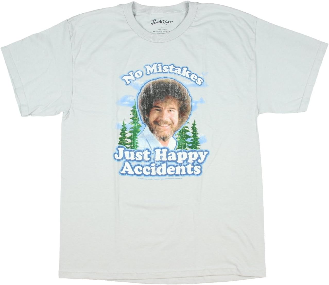 Bob Ross No Mistakes Just Happy Accidents Graphic T-Shirt