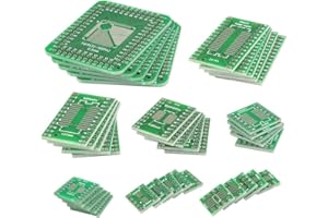 QLOUNI 40pcs PCB Proto Boards SMD to DIP Adapter Plate Converter TQFP (32 44 48 64 84 100) SOP SSOP TSSOP 8 10 14 16 20 23 24 28