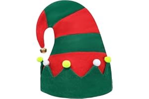 ASISCA Felt Elf Christmas Hats, Unisex Elf Santa Hats for Adults, Soft Felt Thickened Santa Hat for Holiday Festive Party Supplies