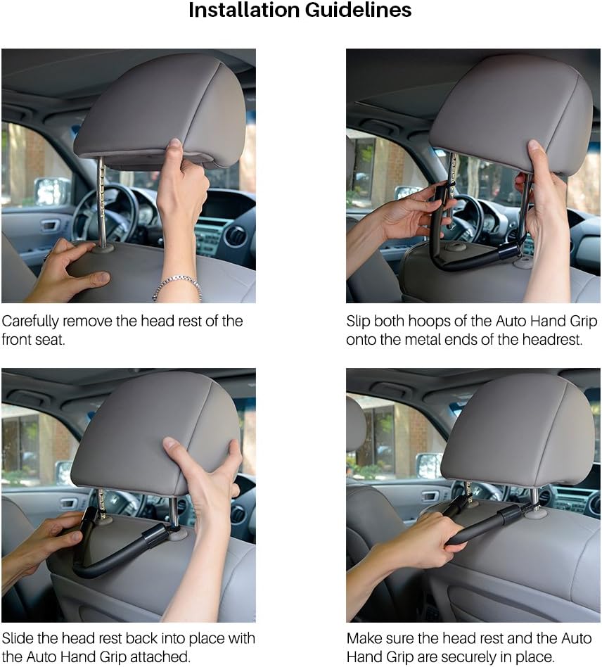 Seat Belt Extender Pros 4 x Auto Hand Grip Car Mobility Aid - Stability and Independence Moving in and Out of Cars: Automotive