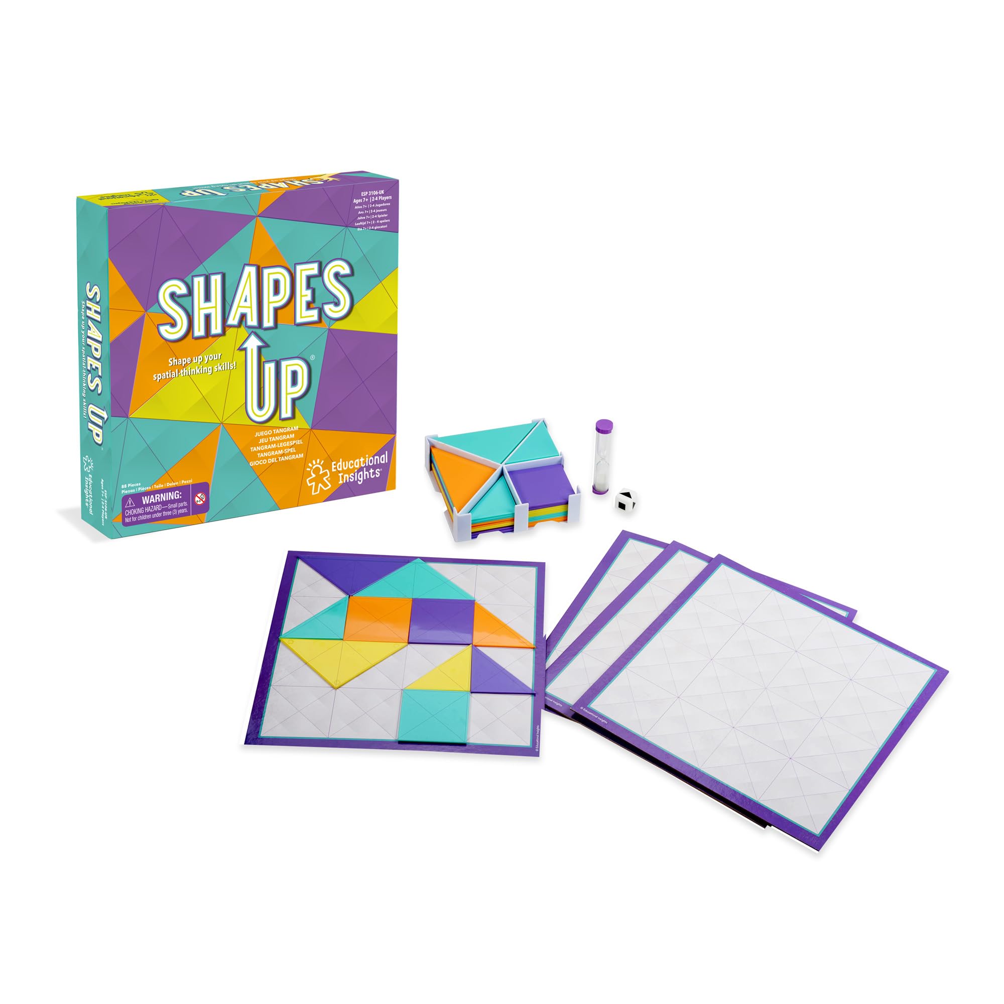 Learning Resources Shapes Up Strategy Game, Puzzle for 7 8 9 10+ age Boys Girls & Adults