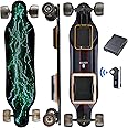 Uditer S3/Pixel Rider Electric Skateboards with Remote and Swappable Battery/Top Speed 28 Mph/2 * 600W Motors/12Miles/25Miles Max Range Electric Longboards for Adult＆Beginner