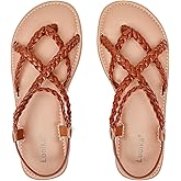 Luoika Women's Wide Width Flat Sandals, Flip Flop Casual Strapy Sandals Slip on Summer Beach Shoes for Women.