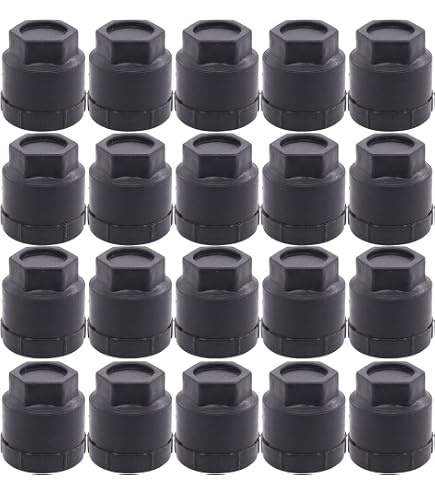 thumbnail image 2 of Uxcell 20Pcs 19mm Black Silicone Wheel Hub Screw Covers – Dust Protection Caps 2 of 4
