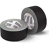 Lockport Black Gaffers Tape 2 inch - 2 Pack Black Gaff Tape -30 Yards x 2 in - No Residue, Water Resistant, Non-Reflective, E