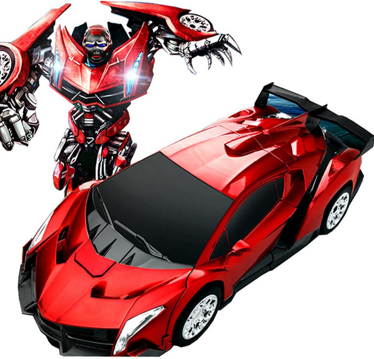 LA HAUTE 1:16 Remote Control Cars Quick Transformers Robots Cars Good Gifts for Kids,Red