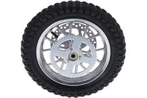 Tbest 12.5x2.75in Bike Rear Wheel, Anti-Skid Rubber Tire with Steel Alloy for 47 2 Stroke Dirt Bike - Silver