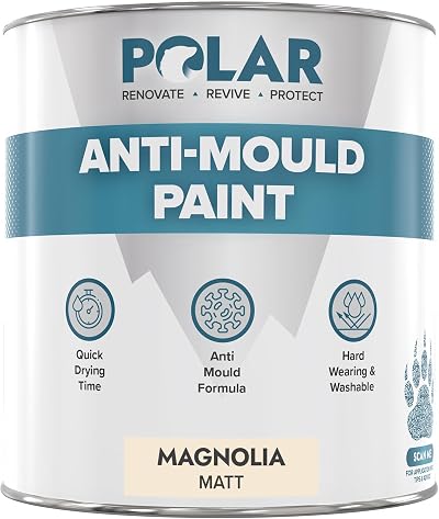 Polar Anti Mould Paint 500ml Magnolia High Moisture Resistant Interior Walls
