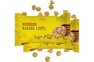 Sugar Free Peanut Butter Chips by ChocZero - Keto Morsels for Baking - PB Chocolate Chip Substitute - Vegan, Low Carb (2 Bags