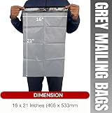 JeeJaan Grey Poly Mailer Bags 50Pcs 16x21in 405x533mm Waterproof 60MU view 2