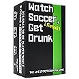 Watch Soccer, Get Drunk - The Live Drinking Game | 260 Cards with Mini Soccer Ball. Perfect for Parties, Group Game Day, Tailgating. Great Gift for Sports Fans.