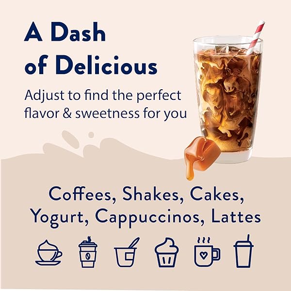 JORDAN’S SKINNY MIXES SUGAR FREE COFFEE SYRUP, CARAMEL COFFEE FLAVORING SYRUP, NATURALLY SWEETENED ZERO CALORIE DRINK MIX, LATTES, BAKING, PROTEIN SHAKE OR COCKTAIL, DAIRY & GLUTEN FREE, 12.7 FL OZ