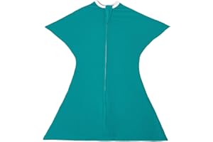 SleepingBaby Zipadee-Zip Transitional Swaddle Sack - Wearable Blanket with Zipper Convenience - Classic Teal, X-Small (3-6 Month)