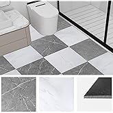 Tottist 30-Pack 12x12 Inch Peel and Stick Vinyl Floor Tiles, Self Adhesive Waterproof Flooring Planks for Kitchen, Dining Roo