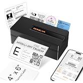 Rongta Bluetooth Thermal Shipping Label Printer for Small Business | 4x6 Wireless Label Maker Compatible with Windows, Mac, iPhone&amp; Android, Widely Used for Small Business (Black)