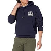 Lacoste mens Crocodile Branding Hooded Cotton Fleece Hoodie