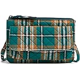 Vera Bradley Women's Cotton Wallet Crossbody Purse with RFID Protection