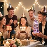 Beferr Eternal Rose Gift in Glass Dome Colorful LED Light Up Flower for Mom Wife view 5
