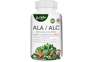 AAMATEC LIFE ALA/ALC High Potency Formula- Best Alpha Lipoic Acid and Acetyl-L-Carnitine HCl Dietary Supplement- Antioxidant Support- Energy Boost- for Men and Women 60 Capsules