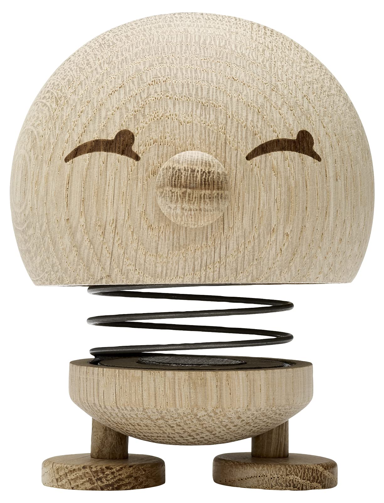 Hoptimist - Scandinavian design - medium bimble made of wood - height 10 cm, diameter 7.5 cm - raw oak