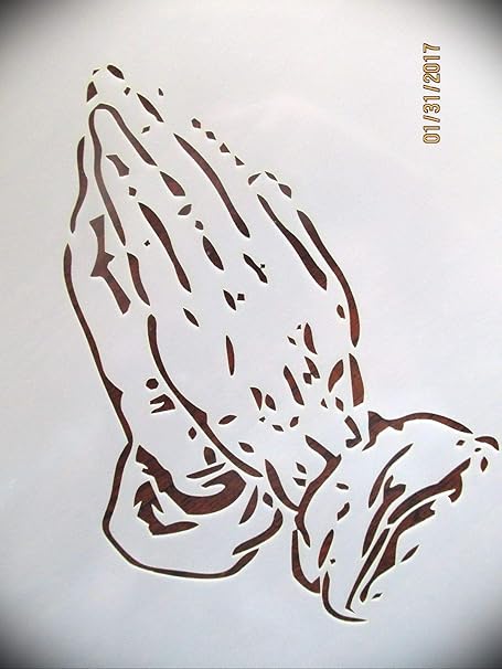 Amazon.com: Rubstamper Praying Hands Logo Stencil Reusable 10 mm Mylar