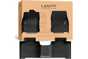 LASFIT Floor Mats for Toyota Tundra 2022-2025 2026 CrewMax Cab, All Weather Custom Fit TPE Floor Liners for Tundra SR/SR5/TRD PRO/Limited/Platinum/Castone Front&Rear 2 Row Car Mats, Black