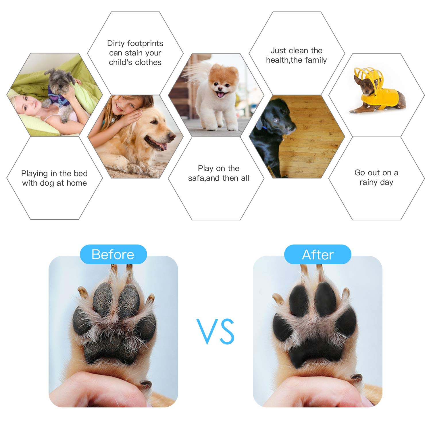 KISSIN Dog Paw Cleaner, Portable Silicone Brush Dog Paw Cleaning Cup for Dirty and Muddy Paw Cleaner-Suitable for Cat, Small and Medium Dogs