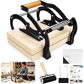 A4 Linocut Press Machine Premium Beech Wood, Linocut Manual Printmaking Machine,for Beginners &amp; Artists, for Beginners &amp; Artists, Adjustable Print Thickness, Max 25 mm Thick Blocks