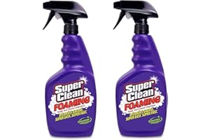 SUPERCLEAN Super Clean Foaming Multi-Surface All Purpose Cleaner Degreaser Spray, Biodegradable, Full Concentrate, 32 Ounce, Pack of 2