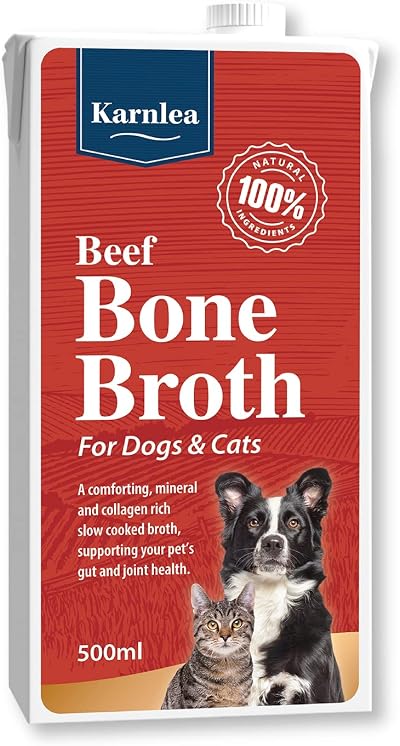 KARNLEA Beef Bone Broth for Dogs & Cats 500ml High in Collagen