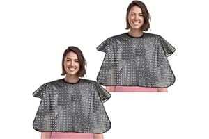 YELEGAI Waterproof unisex-adult Hair Dye Cape,Short Comb-Out Capes for Hair Stylist,Makeup Apron for Hair Color,