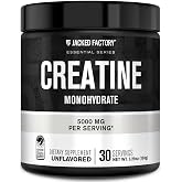 Jacked Factory Creatine Monohydrate Powder 150g - 5g Daily Micronized Creatine Monohydrate for Men and Women, Vegan-Friendly, Third-Party Tested - 30 Servings, Unflavored