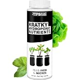 Kratky Hydroponic Fertilizer, Liquid Plant Food for Strong Growth, 8 oz | Supports Passive Growing, Stable Reservoir Formula, For Lettuce, Herbs &amp; Greens, Easy Mix Ratio, Liquid Concentrate