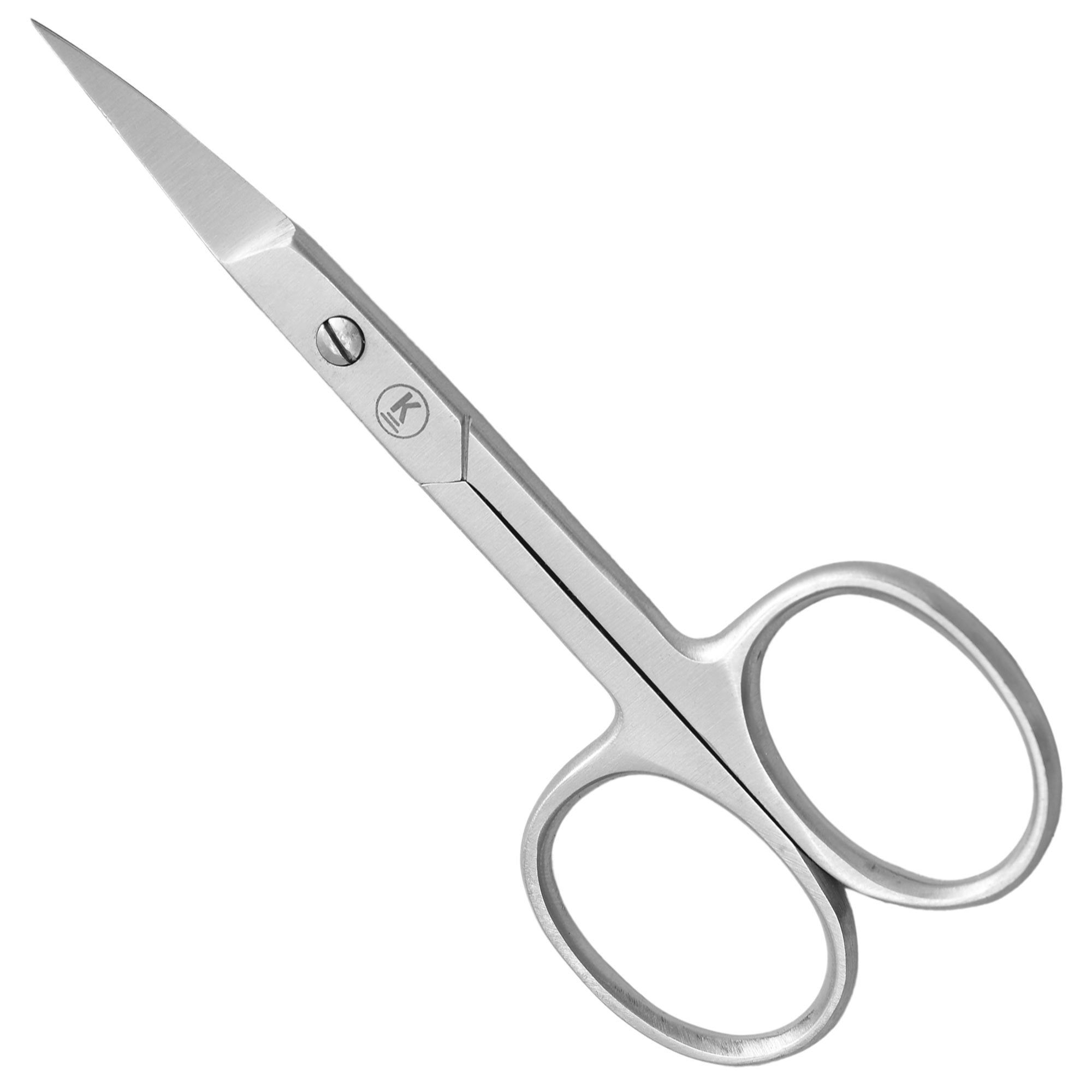 K-Pro - Nail Scissors for Fingernails - Professional for Men and Women - Curved (Satin)