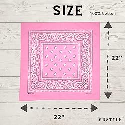 MDSTYLE 3 PCS 100% Cotton Bandana for Men & Women