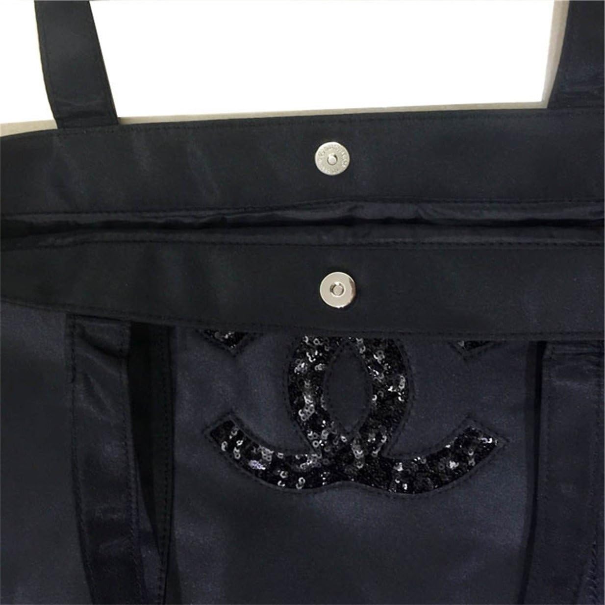 Amazon シャネル Chanel トートバッグ Chanelロゴ サブバック エコバッグ ブランド ブラック 並行輸入品 おもちゃ おもちゃ