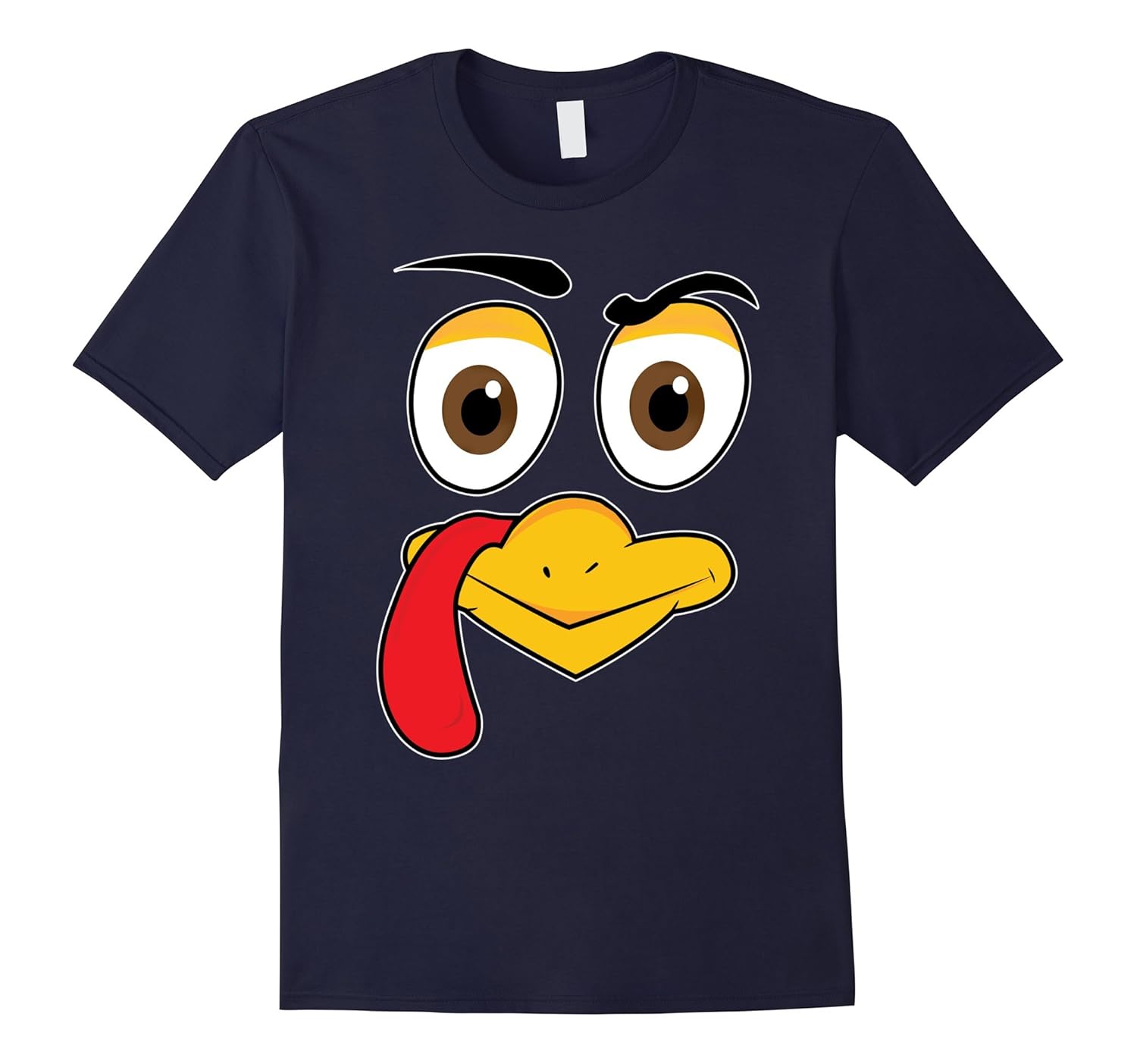 Turkey Face Shirt - Funny Thanksgiving Tshirt Gift T-Shirt-ANZ