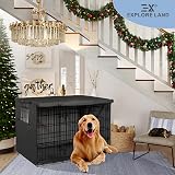 Explore Land 36 Inch Dog Crate Cover Universal Fit Polyester Black view 6