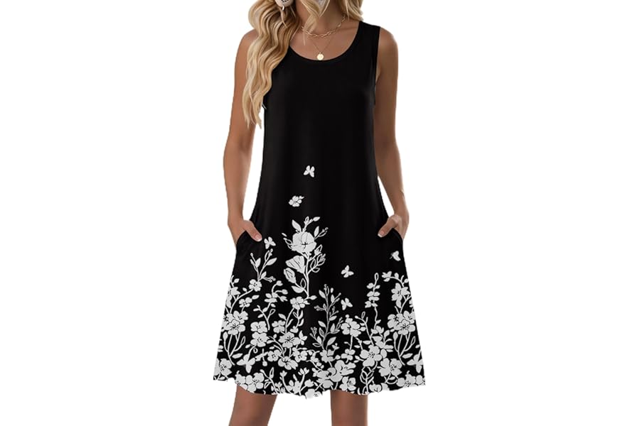 Best Casual Floral Tank Sundress with Pockets 2026