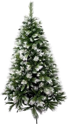 Solagua Extra Folhas Duplas Folhas Combinadas de 150-240cm Árvores Artificiais de Abeto de Natal (Snowy, 210cm 960Tips)