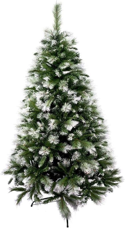 Solagua Árbol de Navidad Artificial Extra Relleno Abeto de Doble Hojas Combinadas 150-240cm Arboles C/Soporte Metálico (Nevado, 210cm 960Tips)