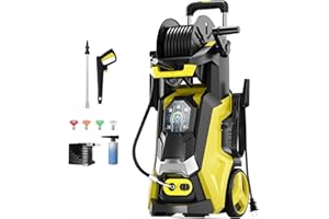 LE HAO TOOL Pressure Washer Power Washer with Touch Screen, 5000PSIIMAX, 4 Quick Connect Nozzles and Foam Cannon, High Pressure Cleaning Machine for Cars Driveways Home Outdoor