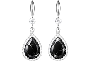 Linawe Imitation Diamond Dangle Earrings for Women Trendy, Rhinestone Drop Chandelier Earrings, Teardrop Crystal Cubic Zirconia Wedding Jewelry Set, 14K Gold/Rose Gold/Silver Tone