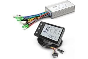 MUSELK EBike Conversion Kit 500W/1000W/1500W, 36V/48V 22A/30A/35A Brushless Controller Mini LCD S866 Display for Electric Bicycle Scooter Mountain Bike Parts