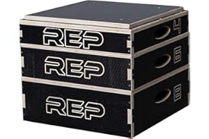 REP FITNESS Stackable Wood Plyometric Box for Jump Training, Fitness and Conditioning – Choose from 4, 6, 8, 12 inch Plyo Box Sizes, Fully Assembled